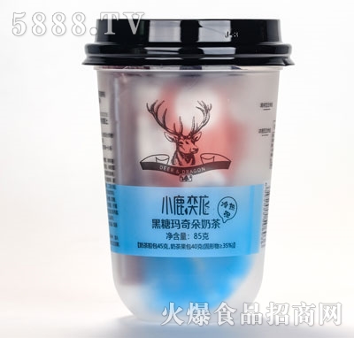 小鹿奕龍黑糖瑪奇朵奶茶85克