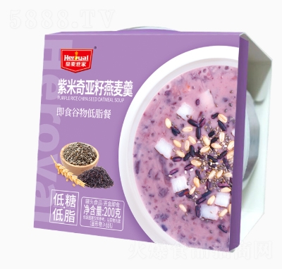 皇麥世家紫米奇亞籽燕麥羹200g沖飲品早餐方便食品招商代理
