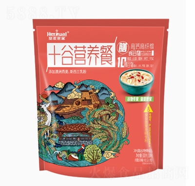 皇麥世家十谷營養(yǎng)餐袋裝300g沖飲品早餐方便食品招商代理