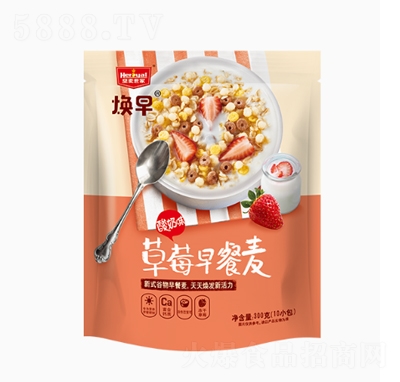 皇麥世家酸奶味草莓早餐麥300g招商代理